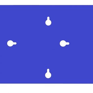 Flag, Blue Aluminum, Universal, 18" x 12"